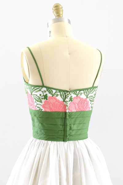 1950s Embroidered Dress