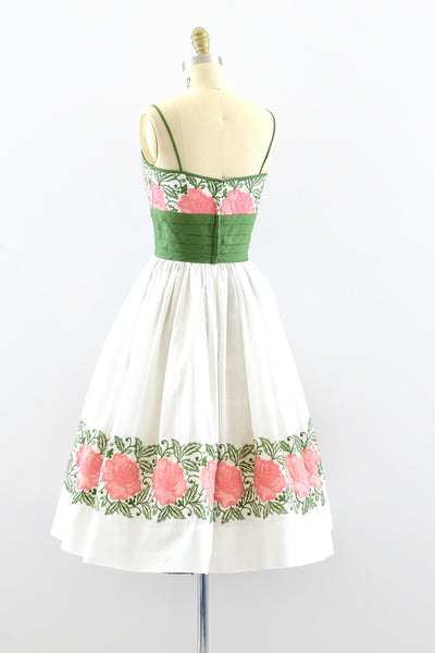 1950s Embroidered Dress