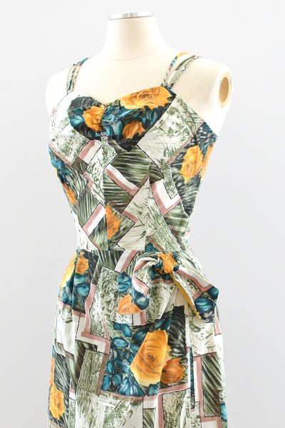 50s Sarong Dress / M