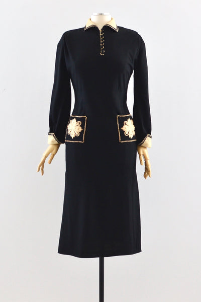 30s Embroidered Dress
