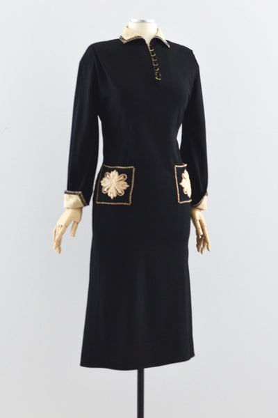 30s Embroidered Dress