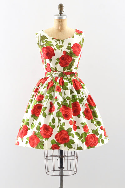 1950s Rose Dress
