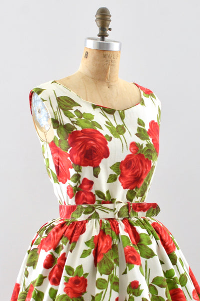 1950s Rose Dress