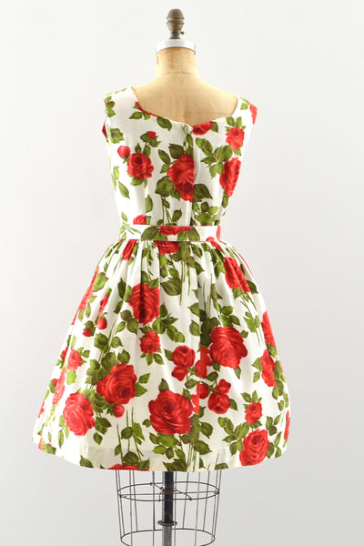 1950s Rose Dress