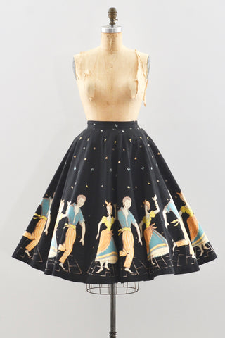Reserved... 50s Novelty Panel Skirt