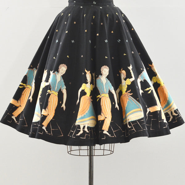 Reserved... 50s Novelty Panel Skirt