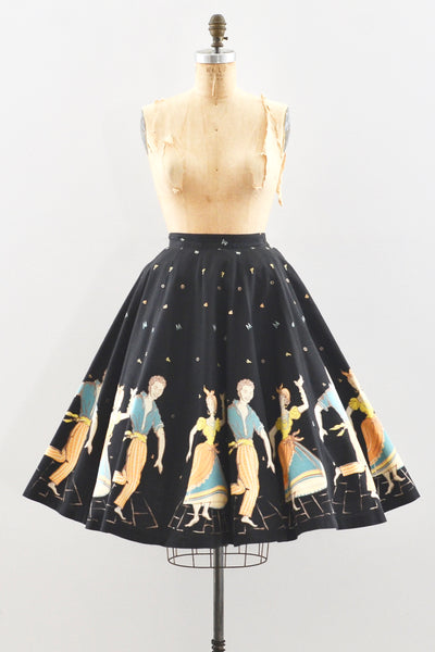 Reserved... 50s Novelty Panel Skirt