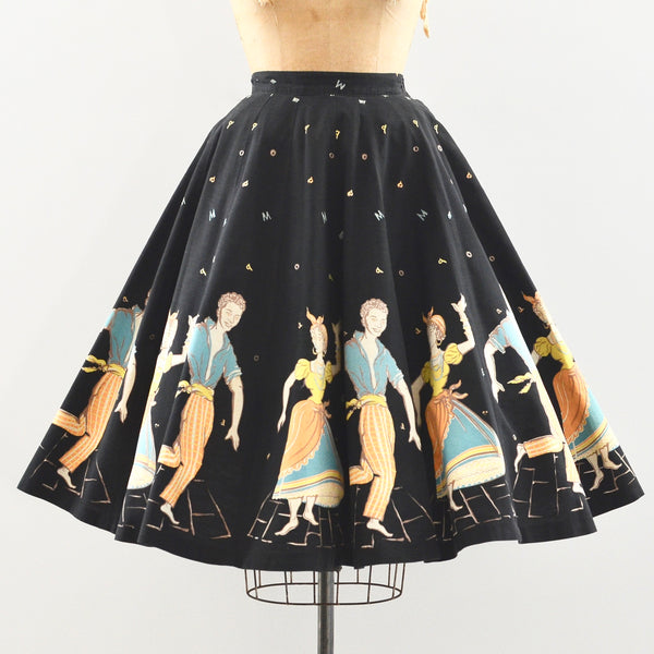 Reserved... 50s Novelty Panel Skirt