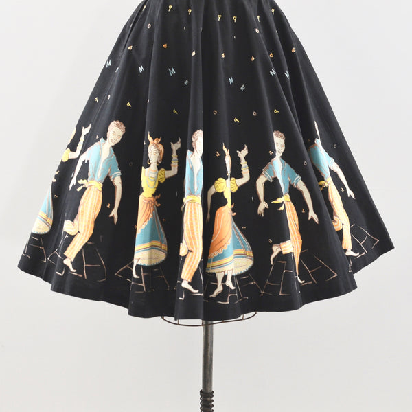 Reserved... 50s Novelty Panel Skirt
