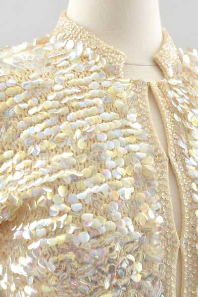 Sequin Disc Cardigan / S M