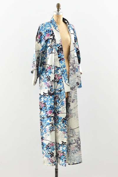 Blue Floral Kimono