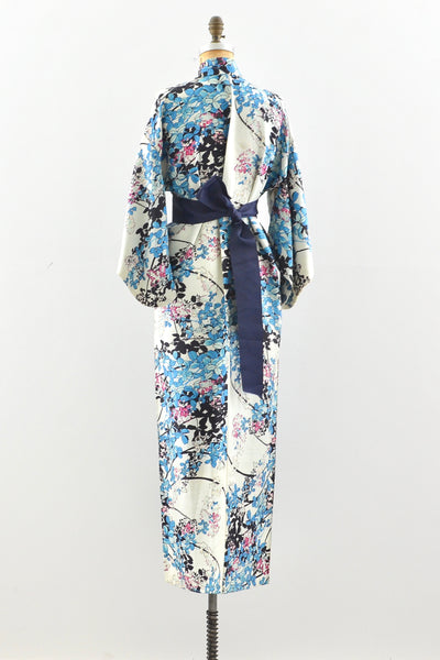 Blue Floral Kimono