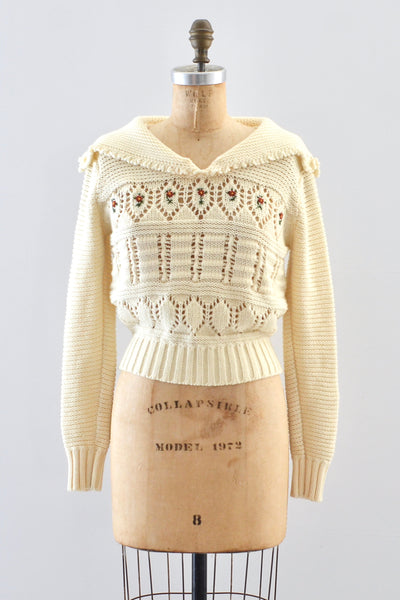 Pointelle Sweater