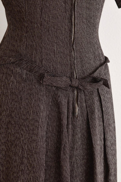 Brown Tweed Dress - Pickled Vintage