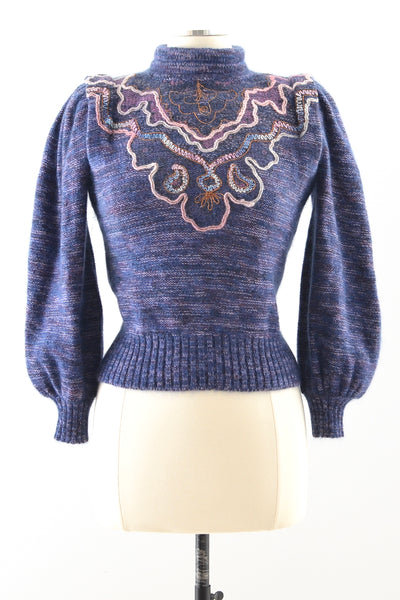 Chunky Mohair Sweater / S M