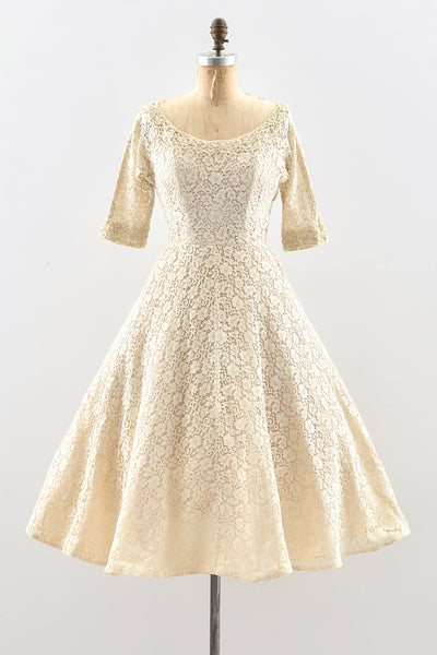 1950's Lace Dress / XS