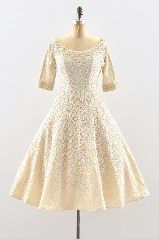 1950's Lace Dress | Small