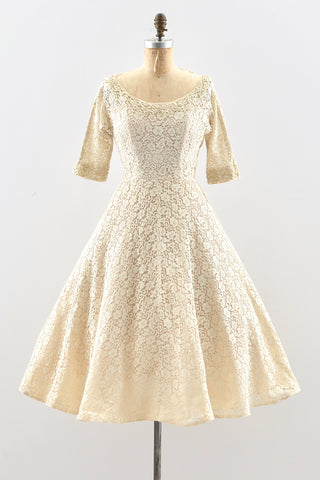 1950's Lace Dress / XS