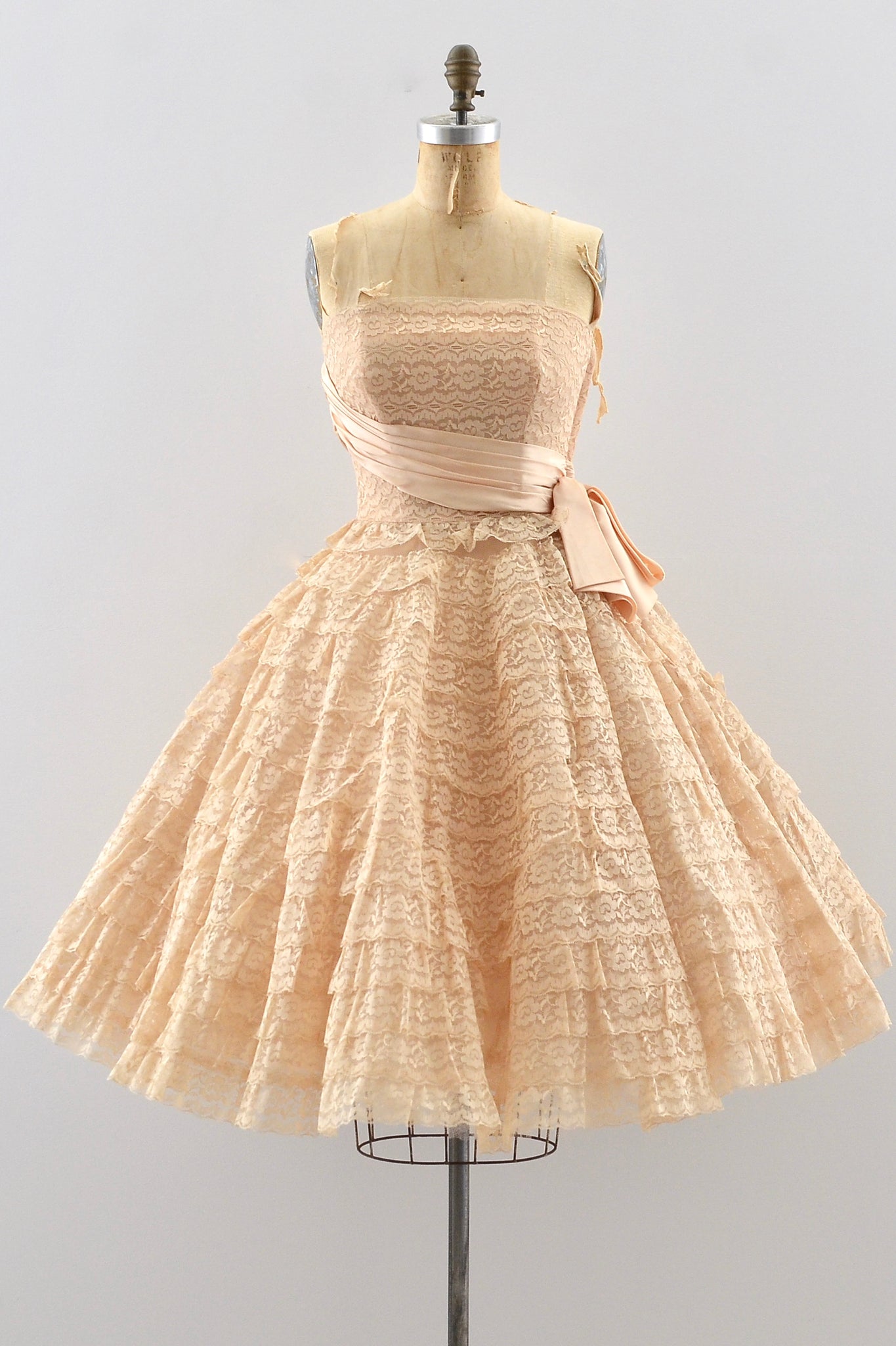 50's Strapless Dress / XS