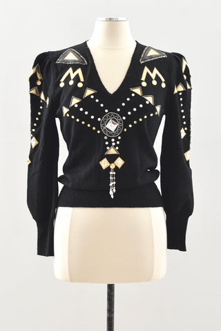 Embellished Sweater / M