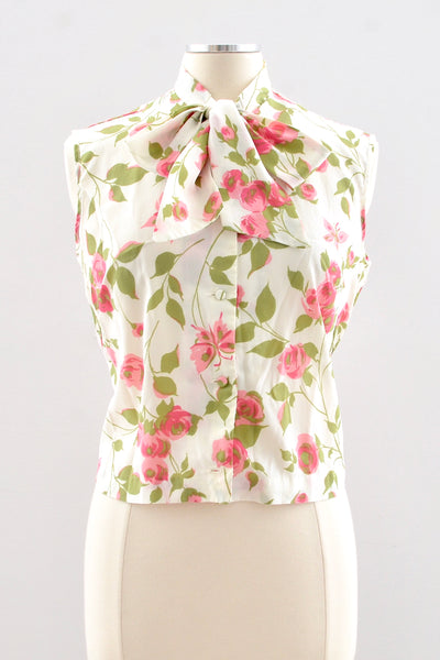 Novelty Rose Print Top