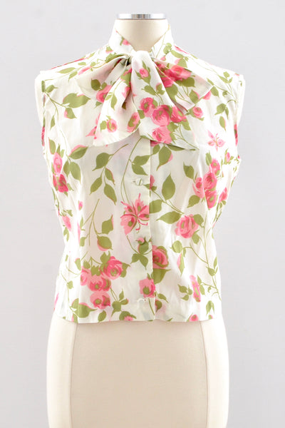Novelty Rose Print Top
