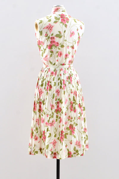 Novelty Rose Print Skirt / S M