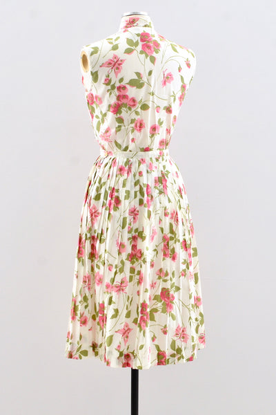 Novelty Rose Print Skirt / S M