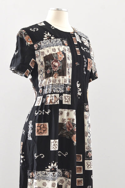 Tile Print Dress / M