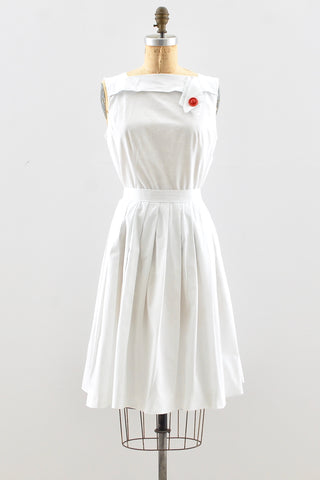 50's White Dress