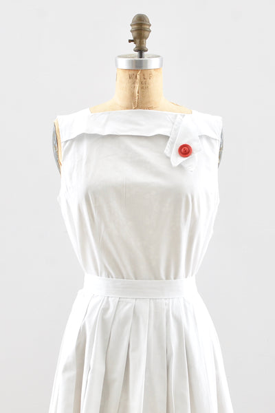 50's White Dress