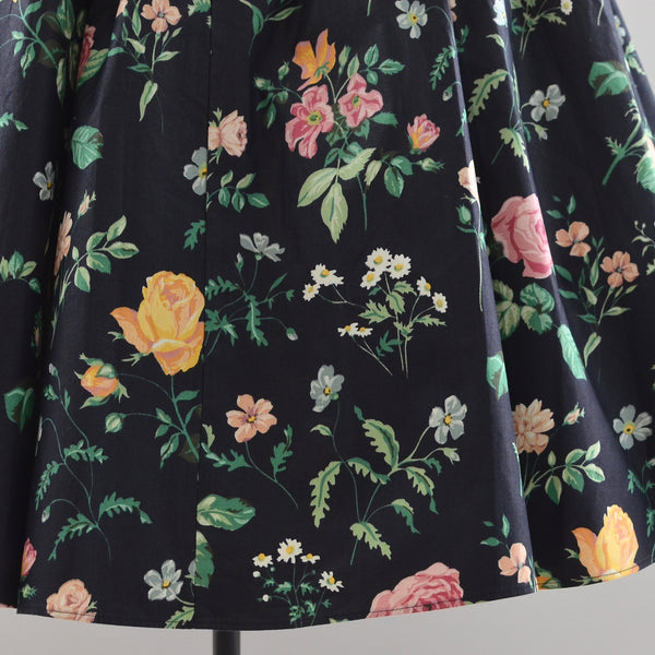 Dark Floral Off Shoulder Dress / M
