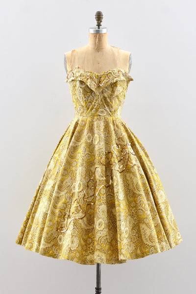 Golden Strapless Colony Casuals Dress