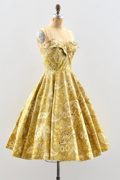 Golden Strapless Colony Casuals Dress