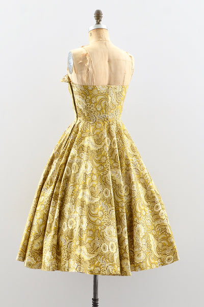 Golden Strapless Colony Casuals Dress