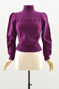 Purple Cropped Sweater