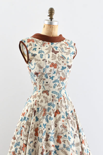 50's Butterfly Print Dress