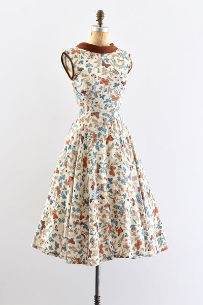 50's Butterfly Print Dress