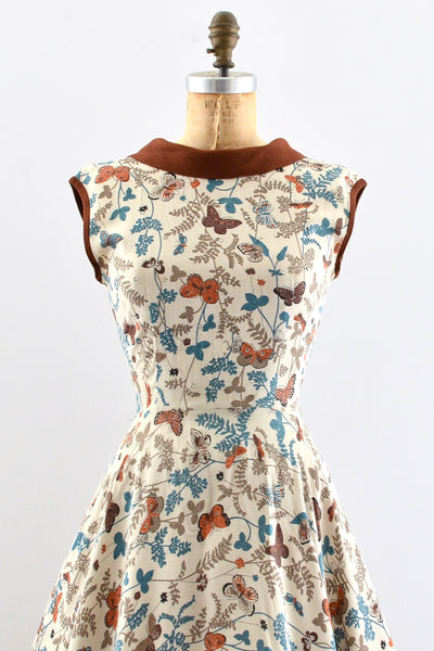 50's Butterfly Print Dress