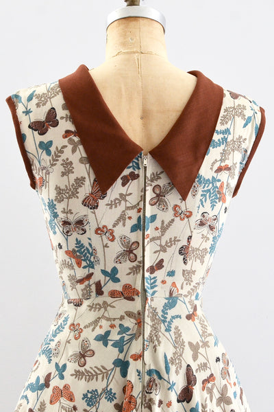 50's Butterfly Print Dress