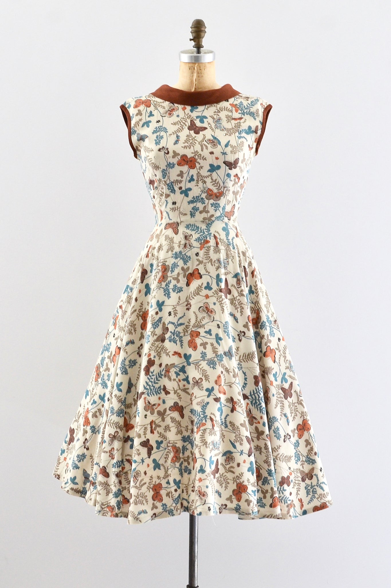 50's Butterfly Print Dress