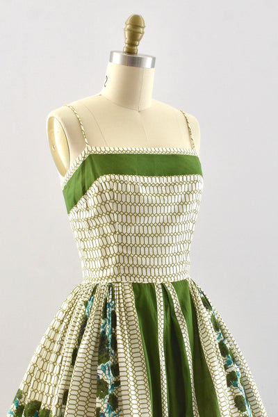 Border Print Dress