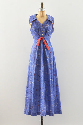 70's Maxi Dress / M