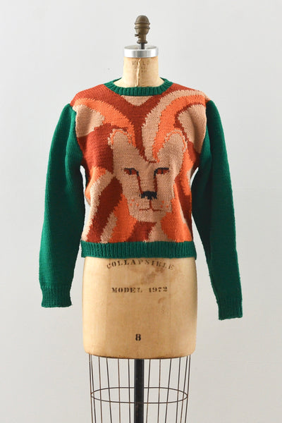 Handknit Lion Sweater