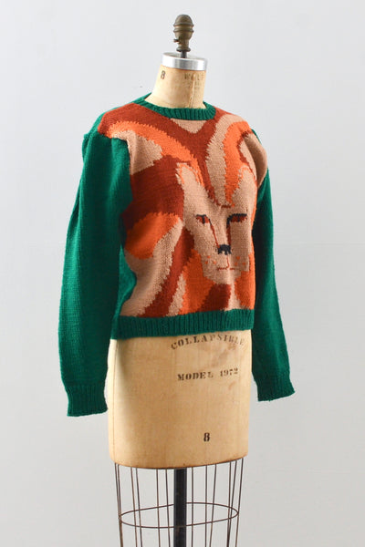 Handknit Lion Sweater