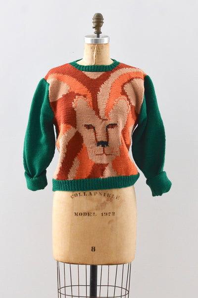 Handknit Lion Sweater