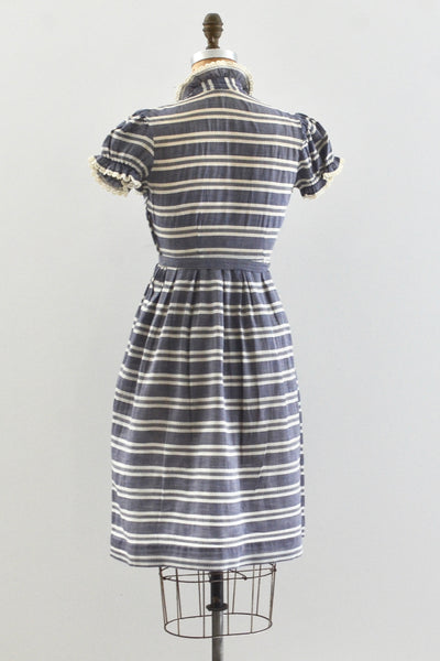 Vintage 40's Striped Dress / XS