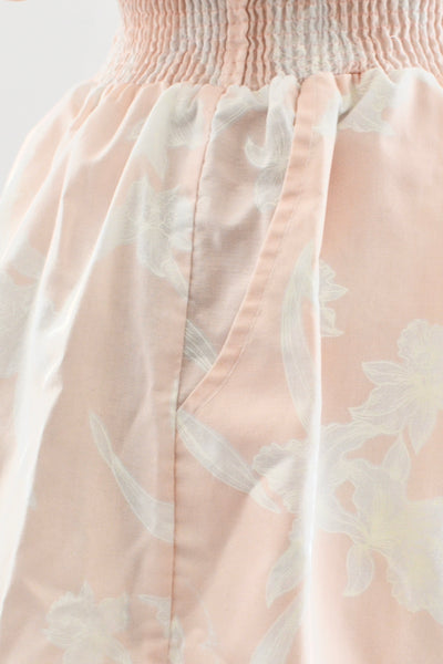 80's Peach Romper / S M