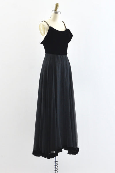 40's Noir Party Dress / XS