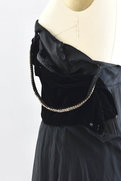 40's Noir Party Dress / XS